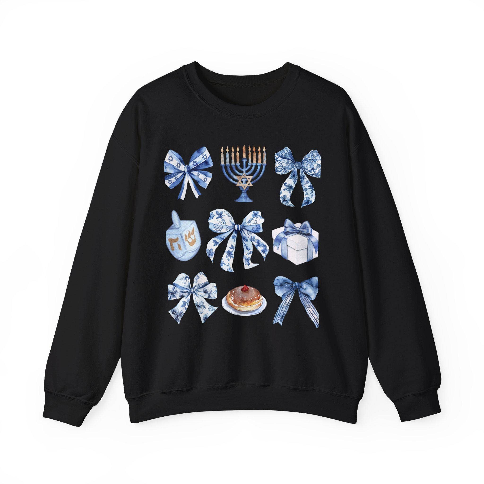 NVC Ecommerce LLC – Engroshandel Grafisk t-shirt - Dame – Coquette Hanukkah Trøje, Coquette Bow Hanukkah skjorte3