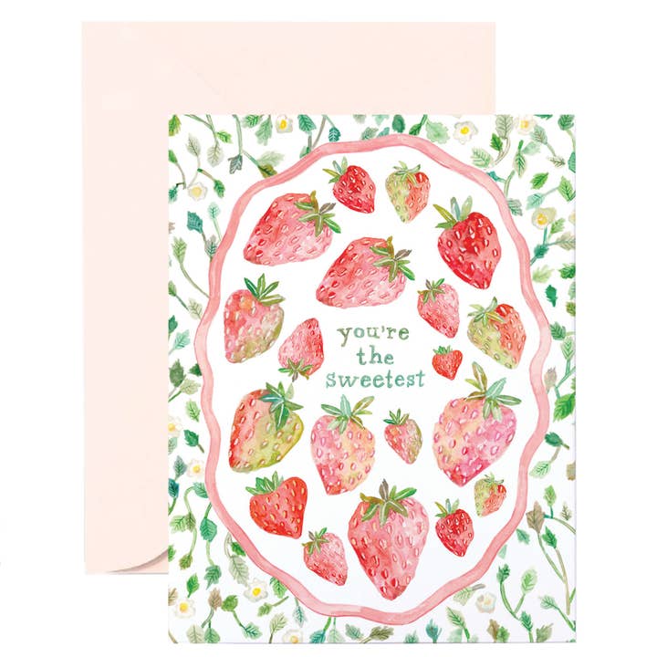 Strawberry Sweet Greeting Card for wholesale by Lana's Shop