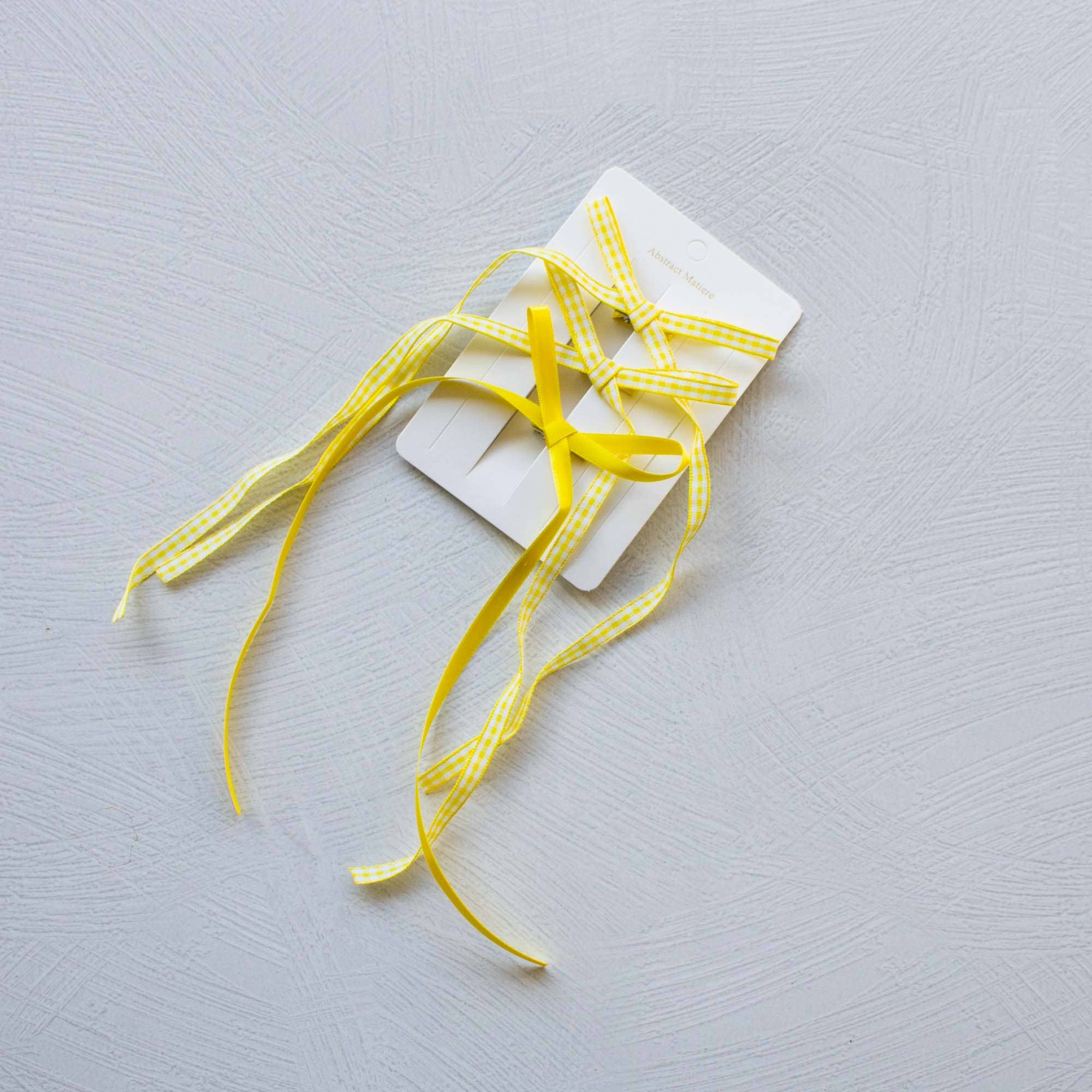 Tiepology - Wholesale Hair pin - Long Mini Check Pattern Bow Hair Pin Set2