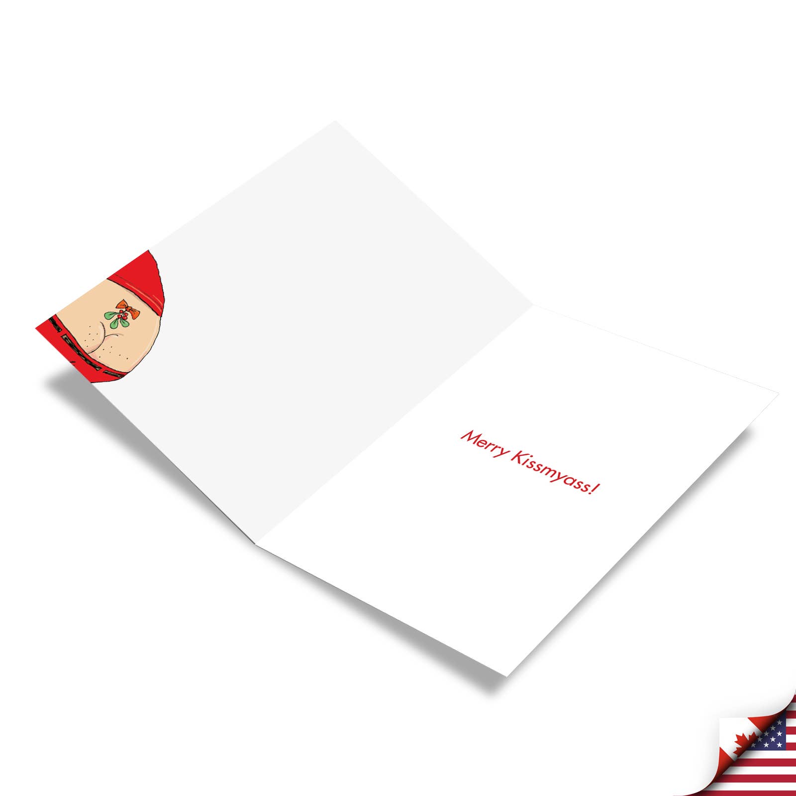 NobleWorks – Großhandel Weihnachtskarte – (1 Karte) Weihnachtskarte - Santa Tattoo1