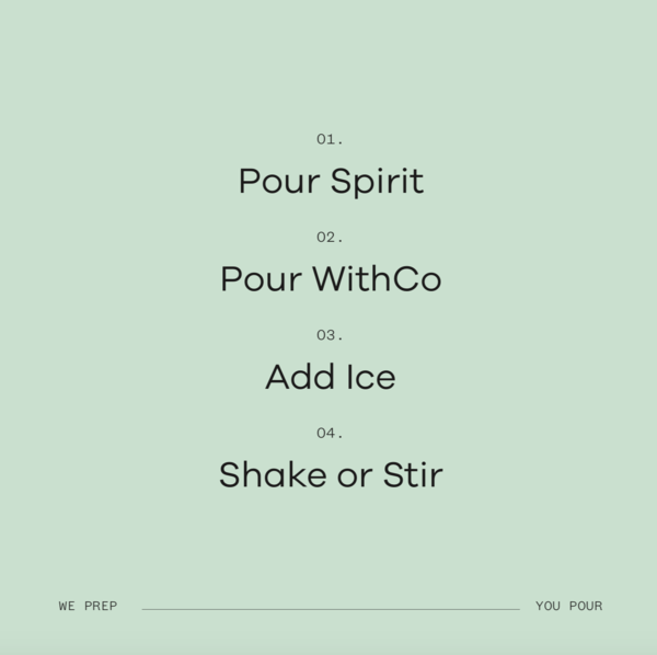 WithCo Cocktails - Wholesale Cocktail Mix/Syrup - Hey Girl Mix (Cucumber, Mint, Lime)7