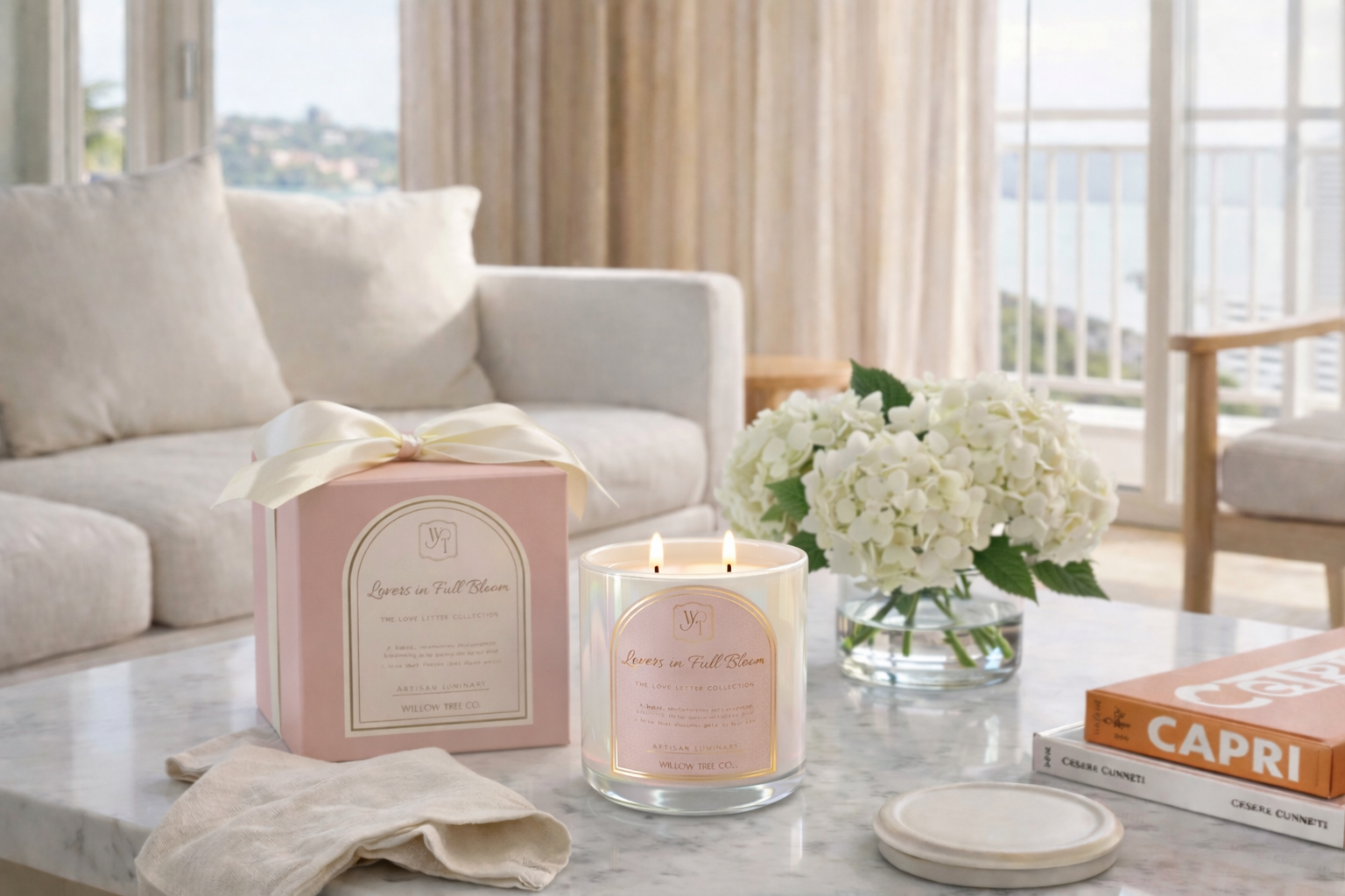 The Willow Tree Co - Wholesale Jar/Filled Candle - Lovers in Full Bloom Luminary1