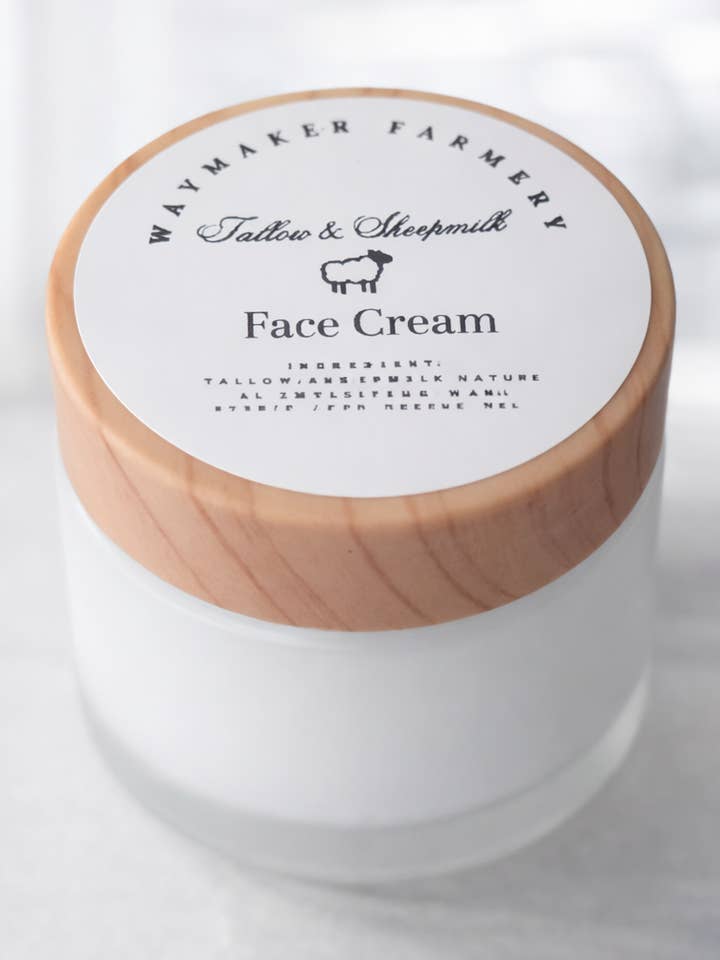 Tallow and Sheep Milk Face Cream for wholesale by Waymaker Farmery