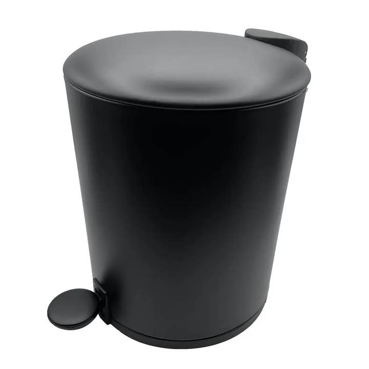 home mart goods - Wholesale Trashcan/Trash Bin - 10" Tall Black Step Garbage Can Waste Basket