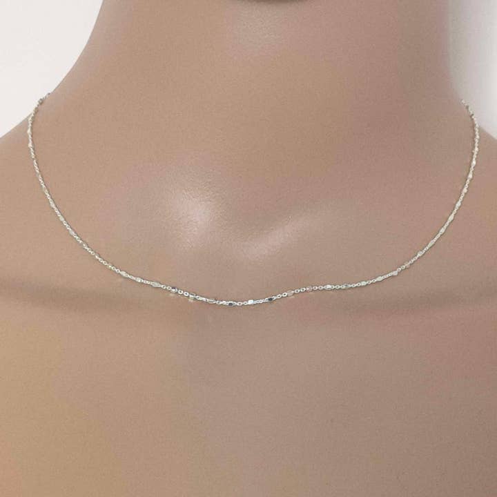 Thanina bijoux - Wholesale Link & Chain Necklace - 925 silver chain with square links