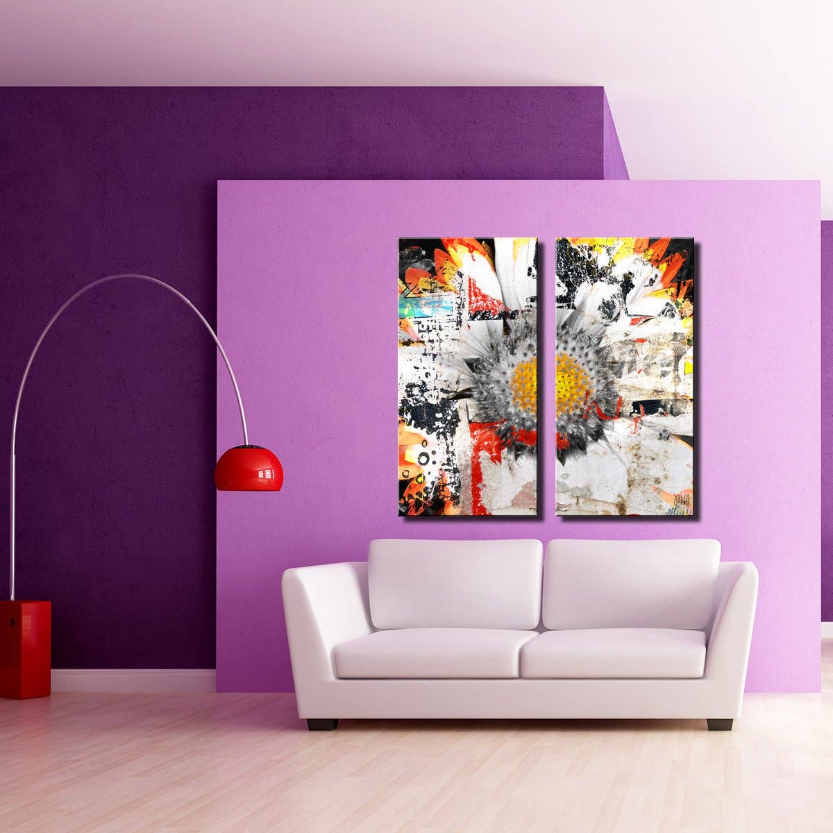 Ready2hangart, Inc. - Vente Tableau/dessin - Peint Pétales XCI' Toile Art1