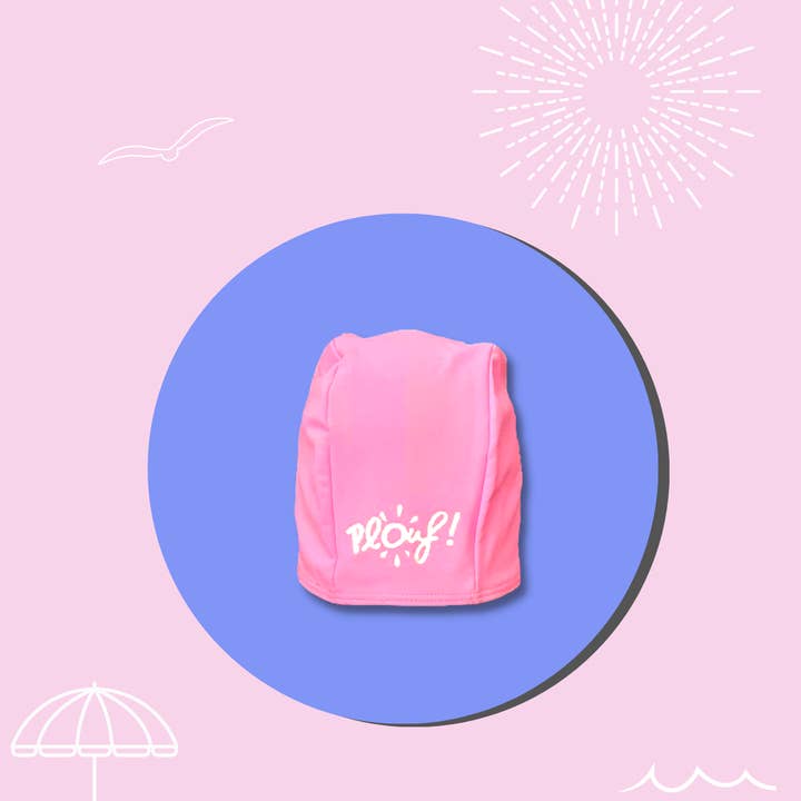 Children's Splash UV Swim Cap: Pink for wholesale by Plouf Safety Concept