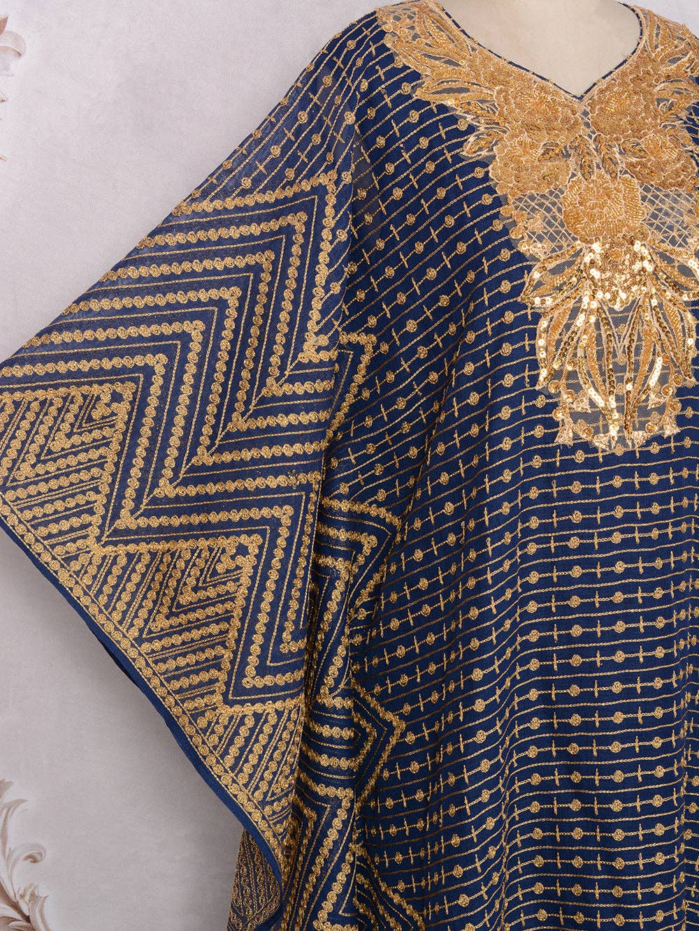 Blue 2025 NEW Dubai Abaya Dress Embroidered Elegance for wholesale on Faire14