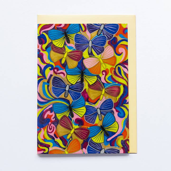 Mehrere reich gefärbte Schmetterlinge | Kunstkarte für den Großhandel von Lilian G Limited