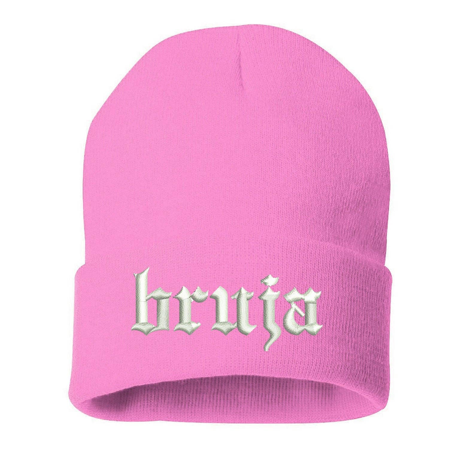DSY Lifestyle - Wholesale Beanie - Women's - Bruja Embroidered Cuffed Beanie | Witchy Latina Style6