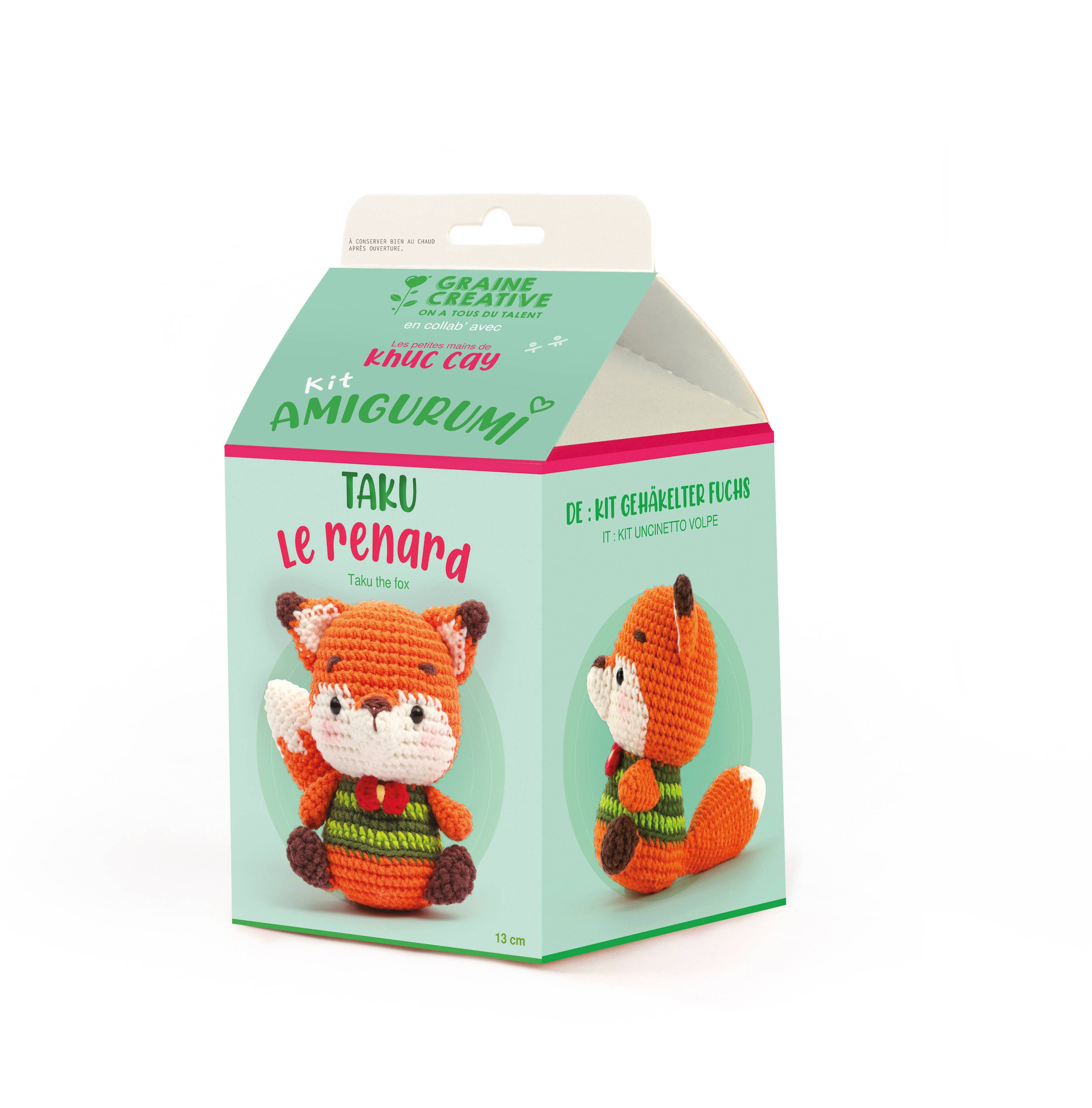 Graine Créative - Wholesale DIY Jewelry - Kids - MINIGURUMI FOX KIT3