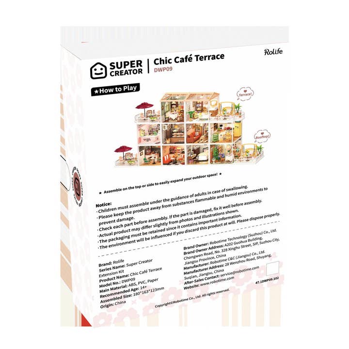 Robotime - Wholesale DIY Craft Kit - DWP09 Chic Café Terrace2