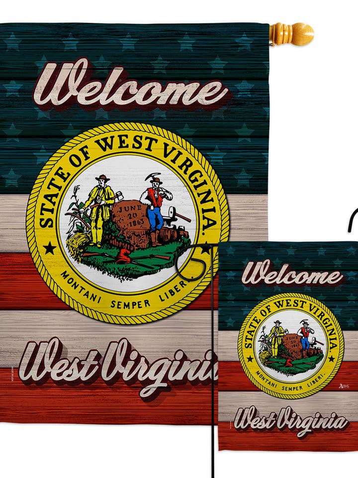 Flag Welcome West Virginia States Usa Garden House 2-Sided for wholesale by Two Group Flag Co