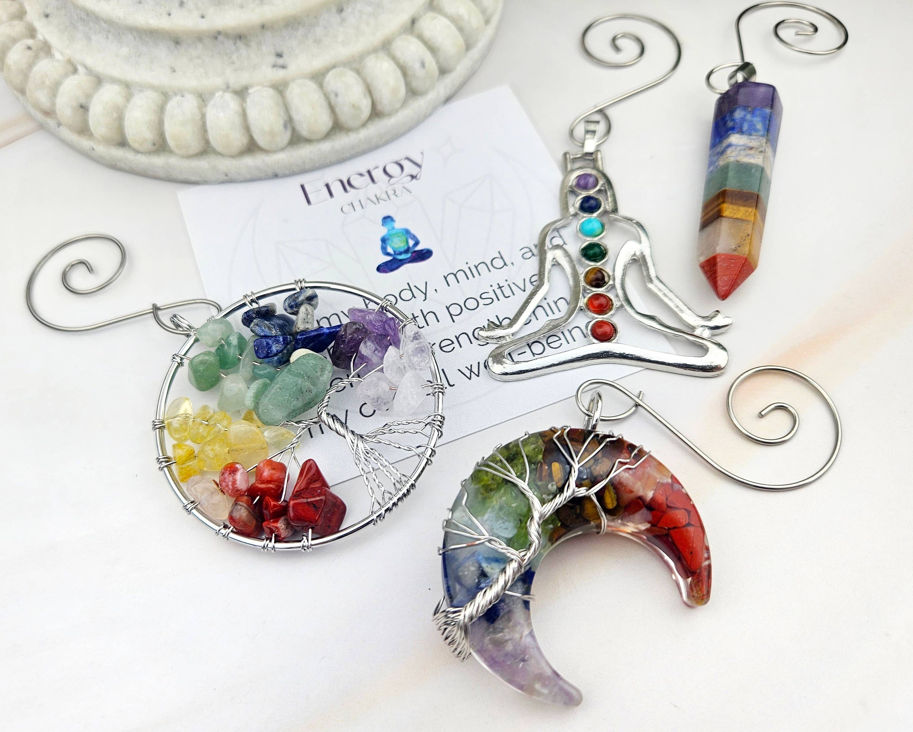 WonderLight Jewelry – Conjunto de ornamentos por atacado – Conjunto de Ornamento Chakra Yoga - Chakra/ Balance8