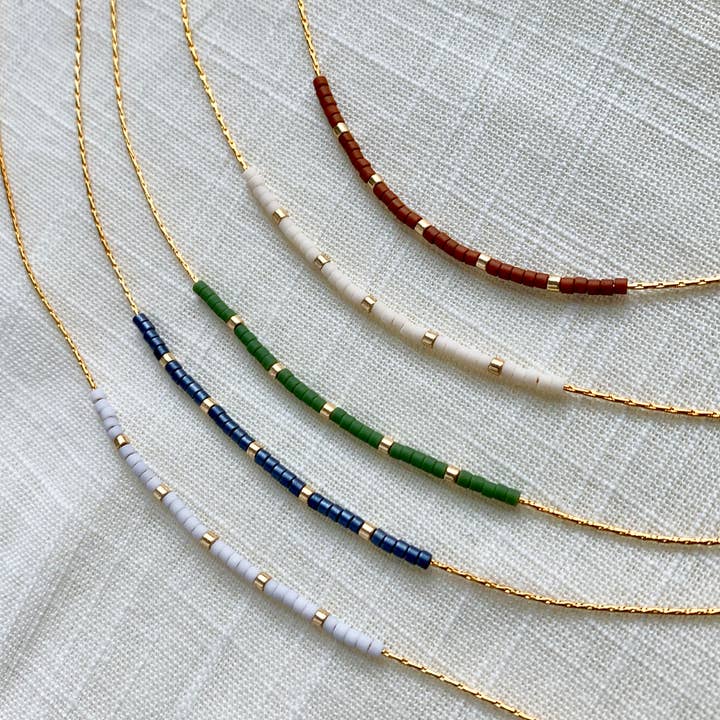 Neutral Matte Minimalist Necklace - "Siena" for wholesale by Ocean Breakup