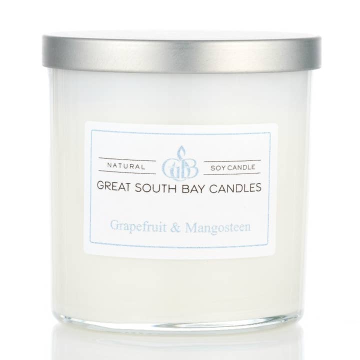 Grapefruit & Mangosteen Candle Glass Tumbler for wholesale by Great South Bay Candle Company