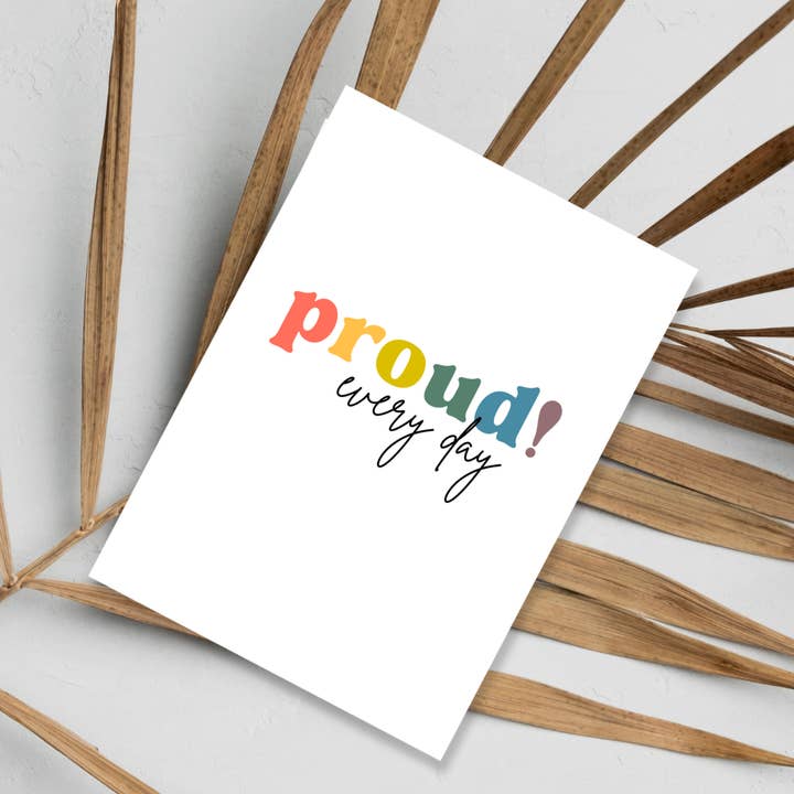 LGBTQ+ Affirmation Support Card | Premium Linen Paper | Gender Inclusive Celebration for wholesale by JoeyPrints