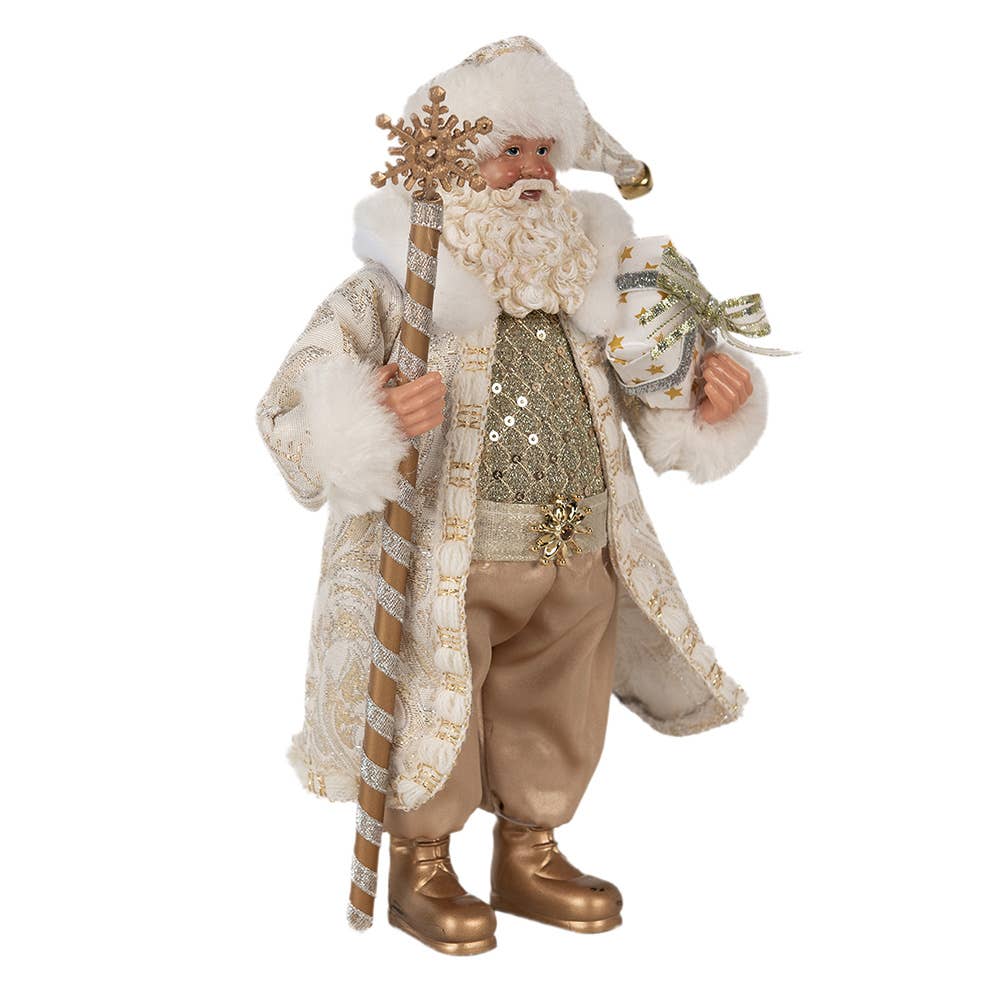 Clayre & Eef - Wholesale Decorative Figurine - 65593 Christmas Decoration Figurine Santa Claus 27 cm Gold1