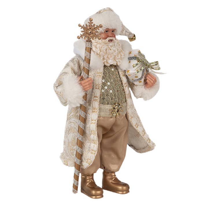 Clayre & Eef - Wholesale Decorative Figurine - 65593 Christmas Decoration Figurine Santa Claus 27 cm Gold1