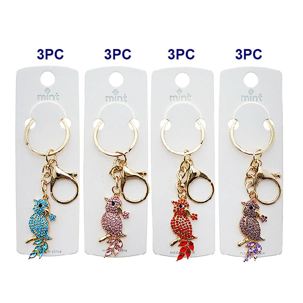 Atlas Fashion - Wholesale Keychain - Women's - Rhinestone Cockatiel Keychain1
