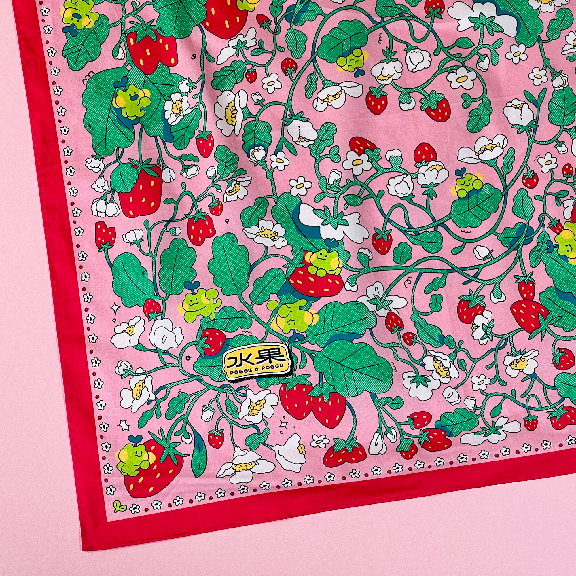 pogpals - Wholesale Bandana - Women's - Strawberry Froggy ✿ Bandana3