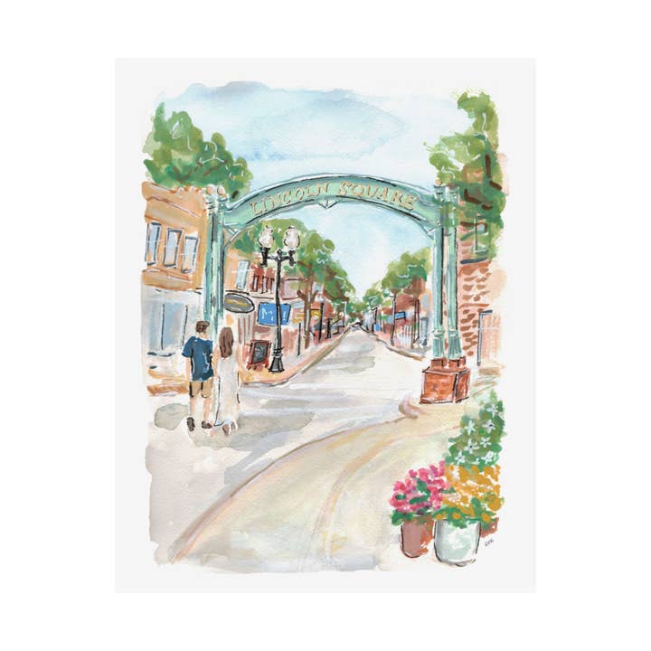 Lincoln Square Art Print for wholesale by Rachel Reynolds Art