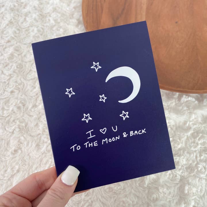 Big Moods - Wholesale Love Card - I Love U To The Moon and Back Card