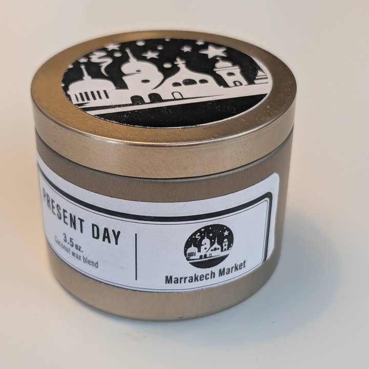 Candela in Lattina da 3 oz. Marrakech Market per la vendita all'ingrosso da parte di Present Day Goods