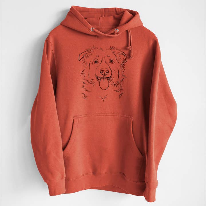 Tucker le Collie Berger - Sweat à Capuche en Polaire Lourd pour la vente par Inkopious
