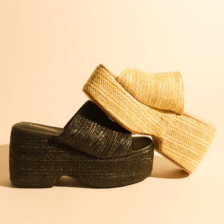 MARIE - Raffia Wedge Heel, Chunk Summer Sandal and other Purchase Wholesale raffia wedge. Free Returns & Net 60 Terms on Faire trending on Faire.