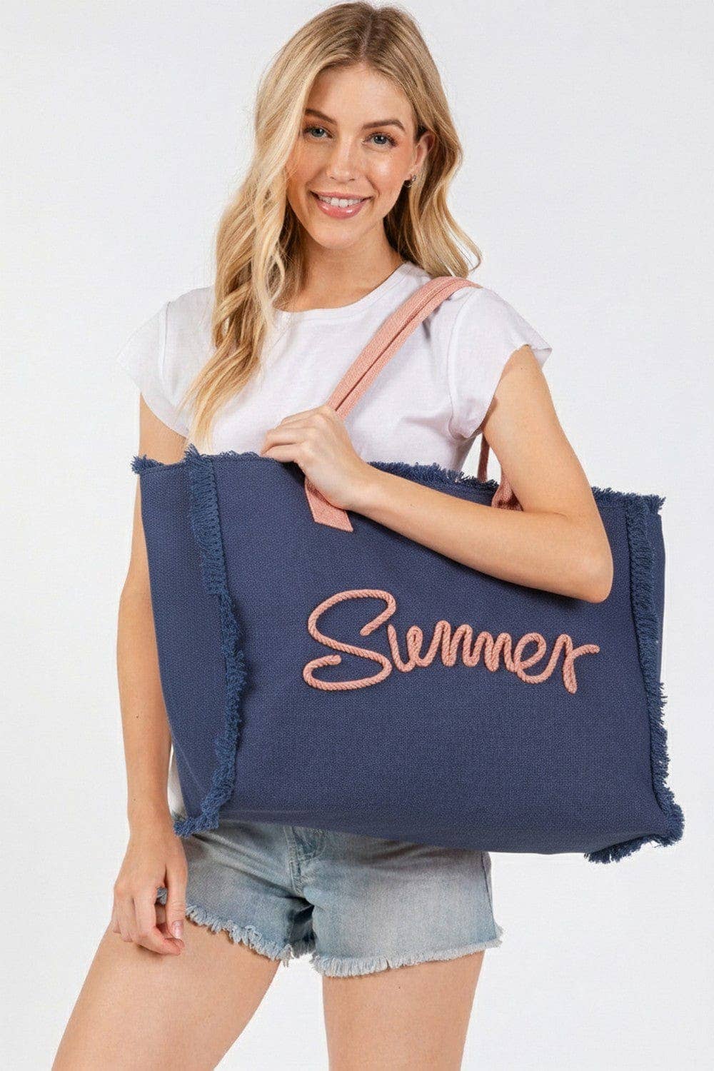 MiMi Wholesale - Vente Tote bag – femme - Sac fourre-tout d'été à franges en corde cousue MB020417
