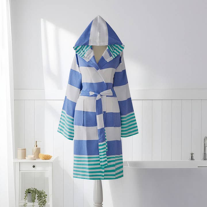 Bathrobe Turkish Cotton Light-Weight Summer with Hood Robe for wholesale by Kikoya