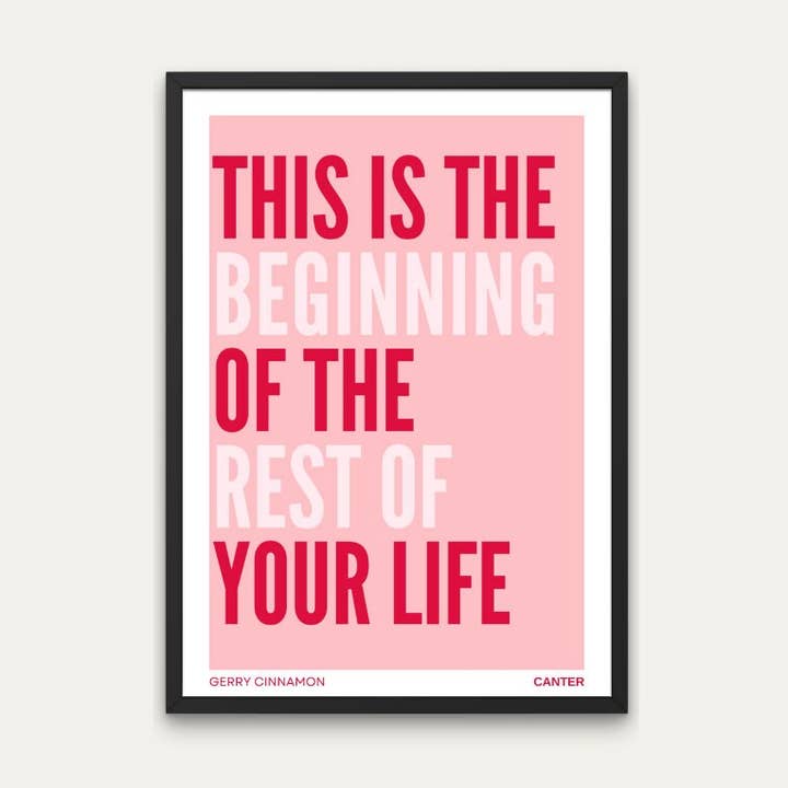 Gerry Cinnamon Canter Lyrics Print - Indie Rock Music Art for wholesale by Littlepapertrailco