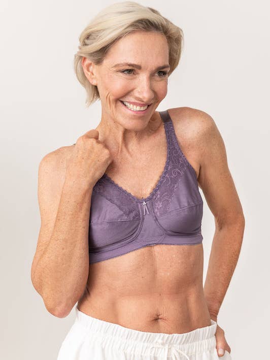 Il reggiseno per mastectomia tascabile Josie in ametista per la vendita all'ingrosso da parte di Myya