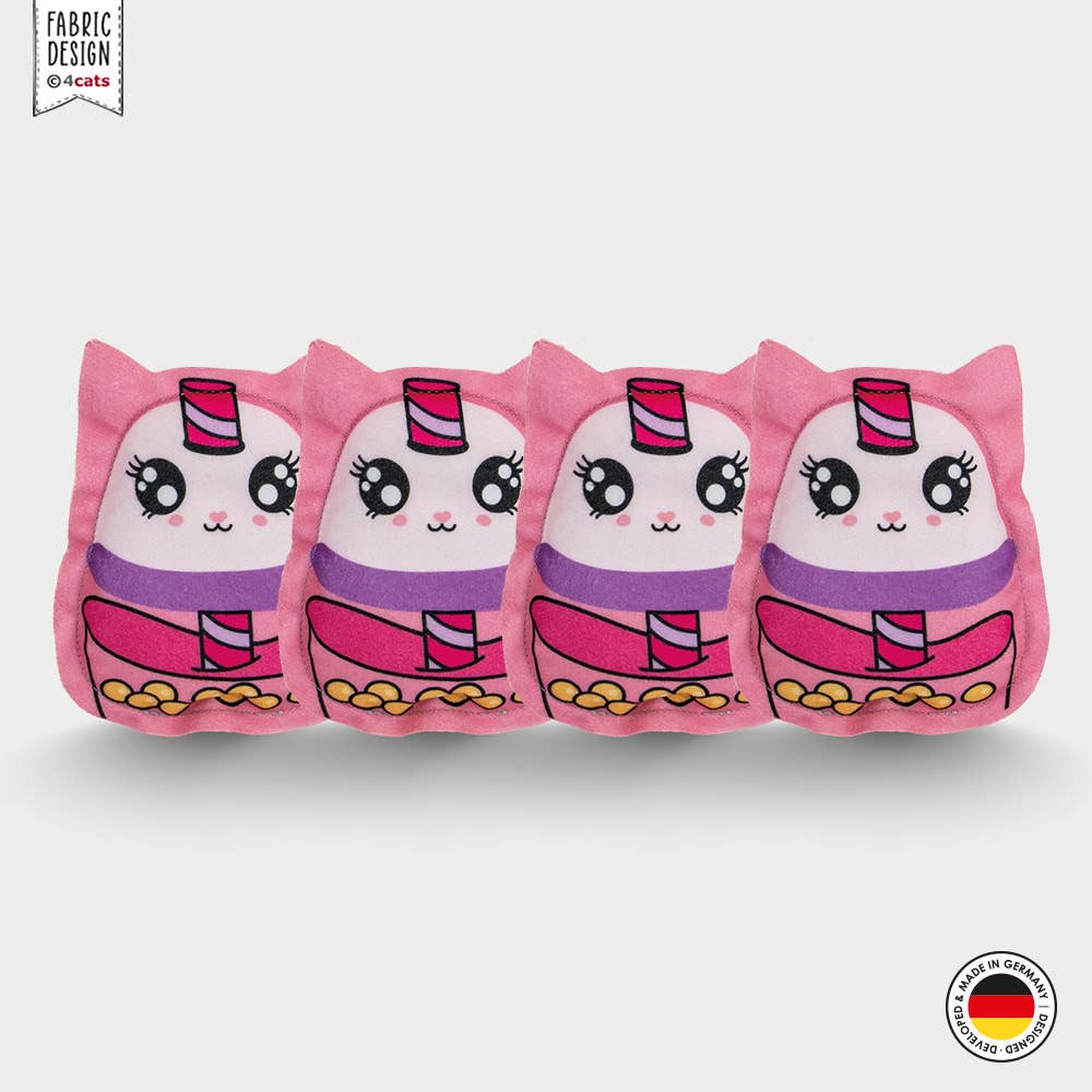 4cats Heimtierbedarf GmbH - Wholesale Pet Toy - Cat - 4cats Kawaii Food Collection - Bubble Tea Cat - 4 Pieces2