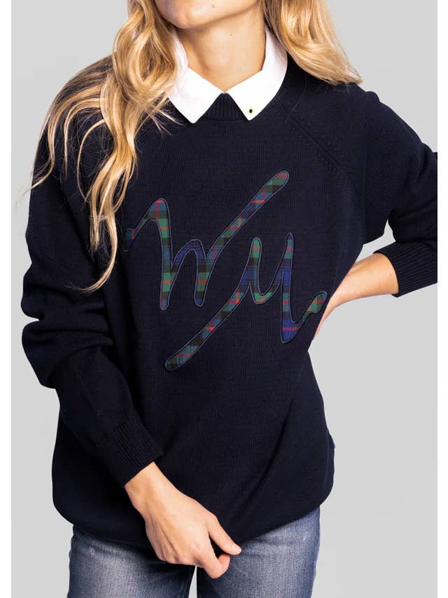 Navy WM Logo Sweater for wholesale on Faire1