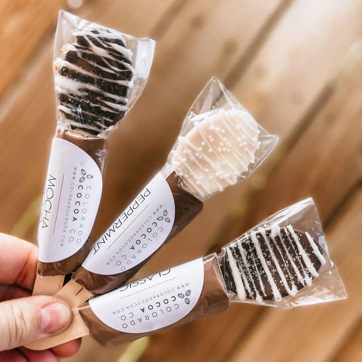 Colorado Cocoa Company - Wholesale Hot Cocoa Spoon - 3 Cocoa Spoons - Classic Cocoa1