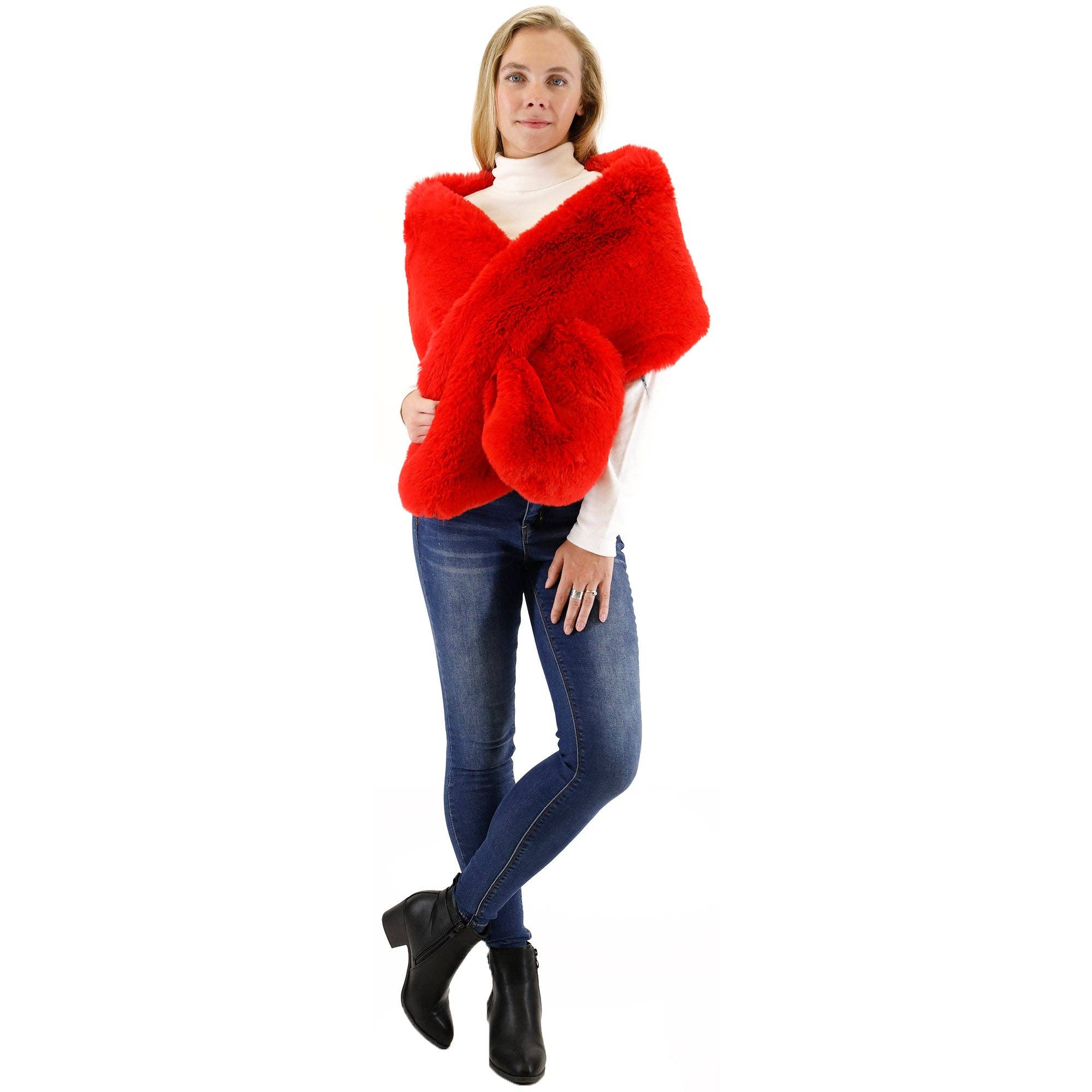 TAPA fashion - Venta al por mayor Abrigos de piel/piel sintética - Mujer - Chal ancho de piel de visón P3735 (3 piezas)32