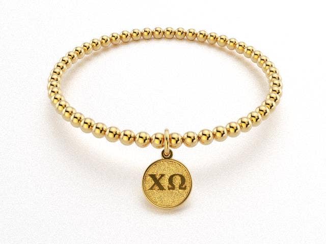Shawn Paul - Vendita all'ingrosso Braccialetto con ciondolo/pendente - Bracciale con perline in oro Chi Omega