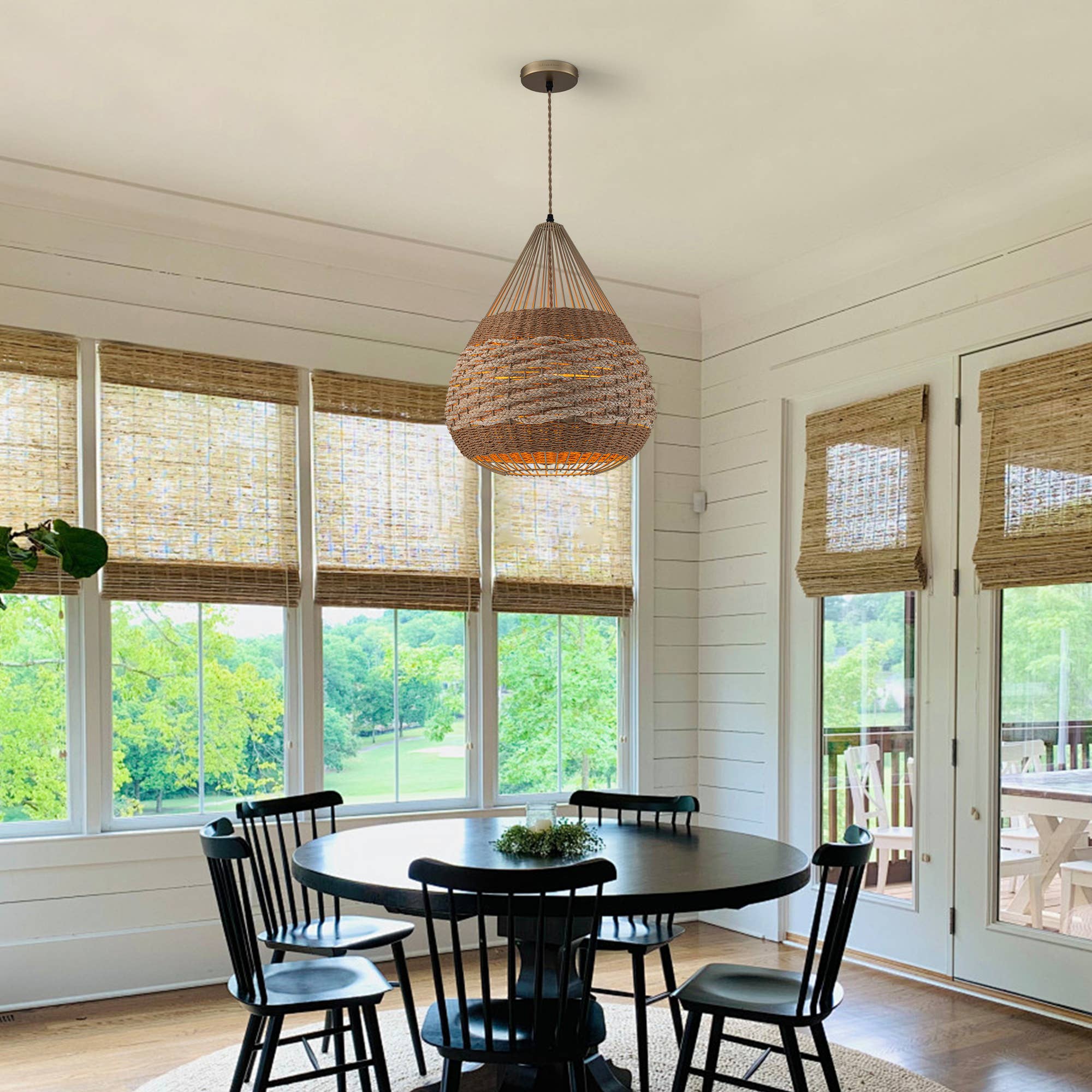 Multi Palma 1-Light Two Tone Teardrop Pendant Light for wholesale on Faire2