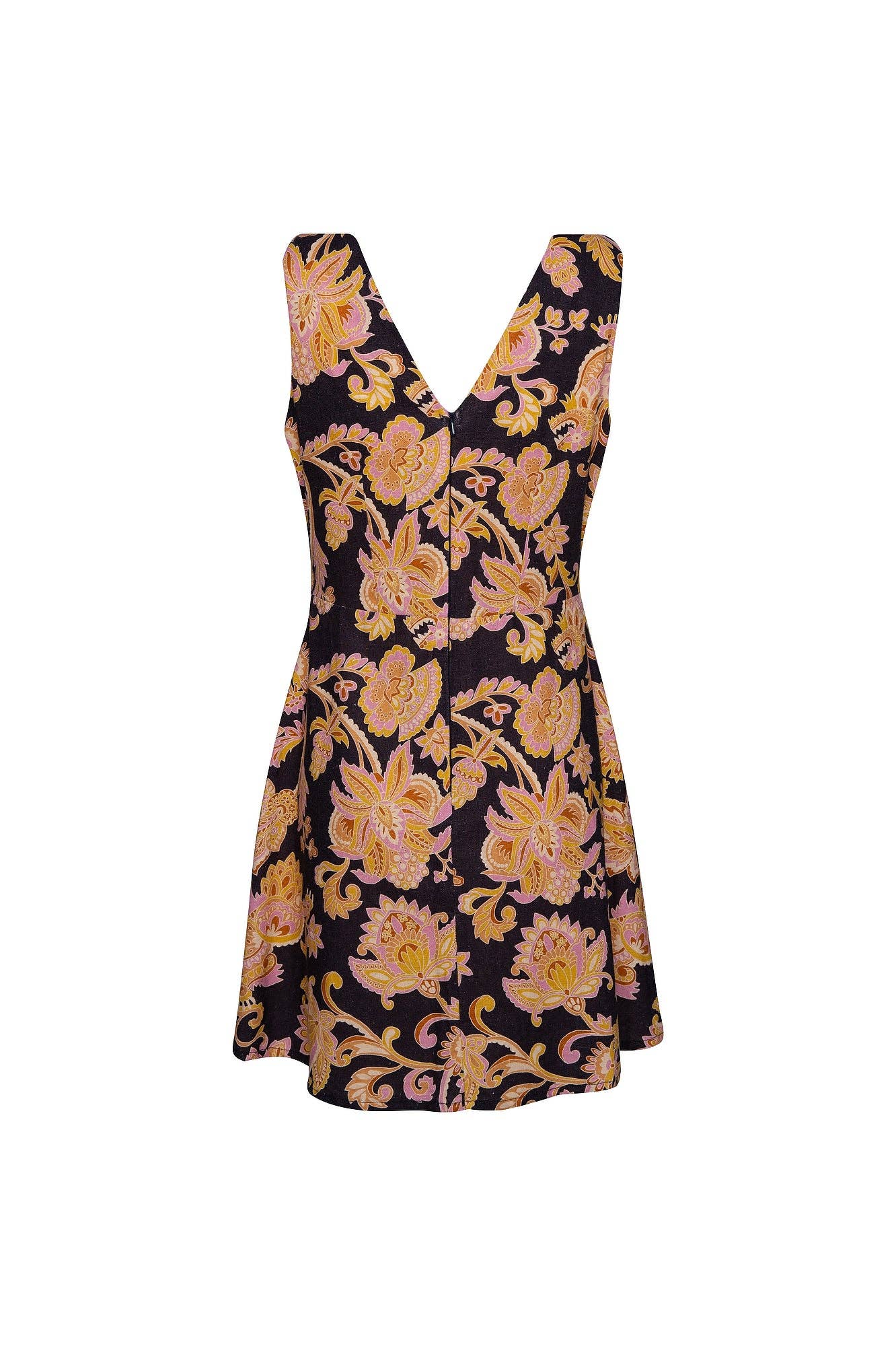 The Little Linen  V Neck Mini Dress - Paisley Naga for wholesale on Faire3