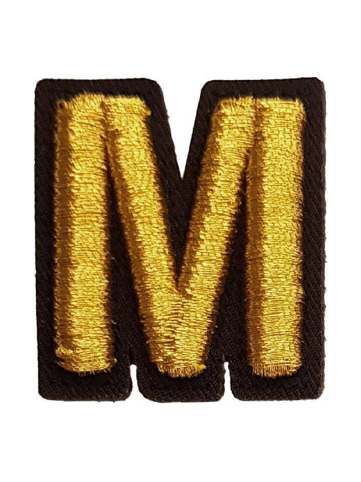Letter M Gold 3D Fabric for wholesale by Missive Paris