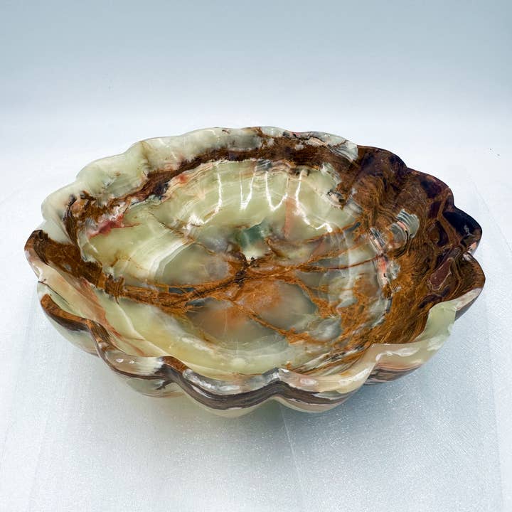 Page Imports - Wholesale Decorative Plate/Dish/Bowl - Hand-carved Bowl in Marble and Onyx