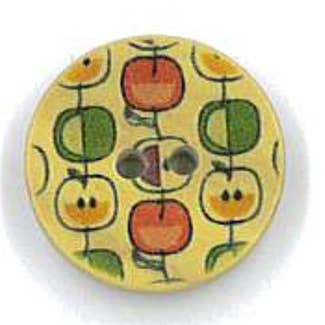 PRINTED BUTTON IMITATION WOOD APPLES for wholesale by NEMARK