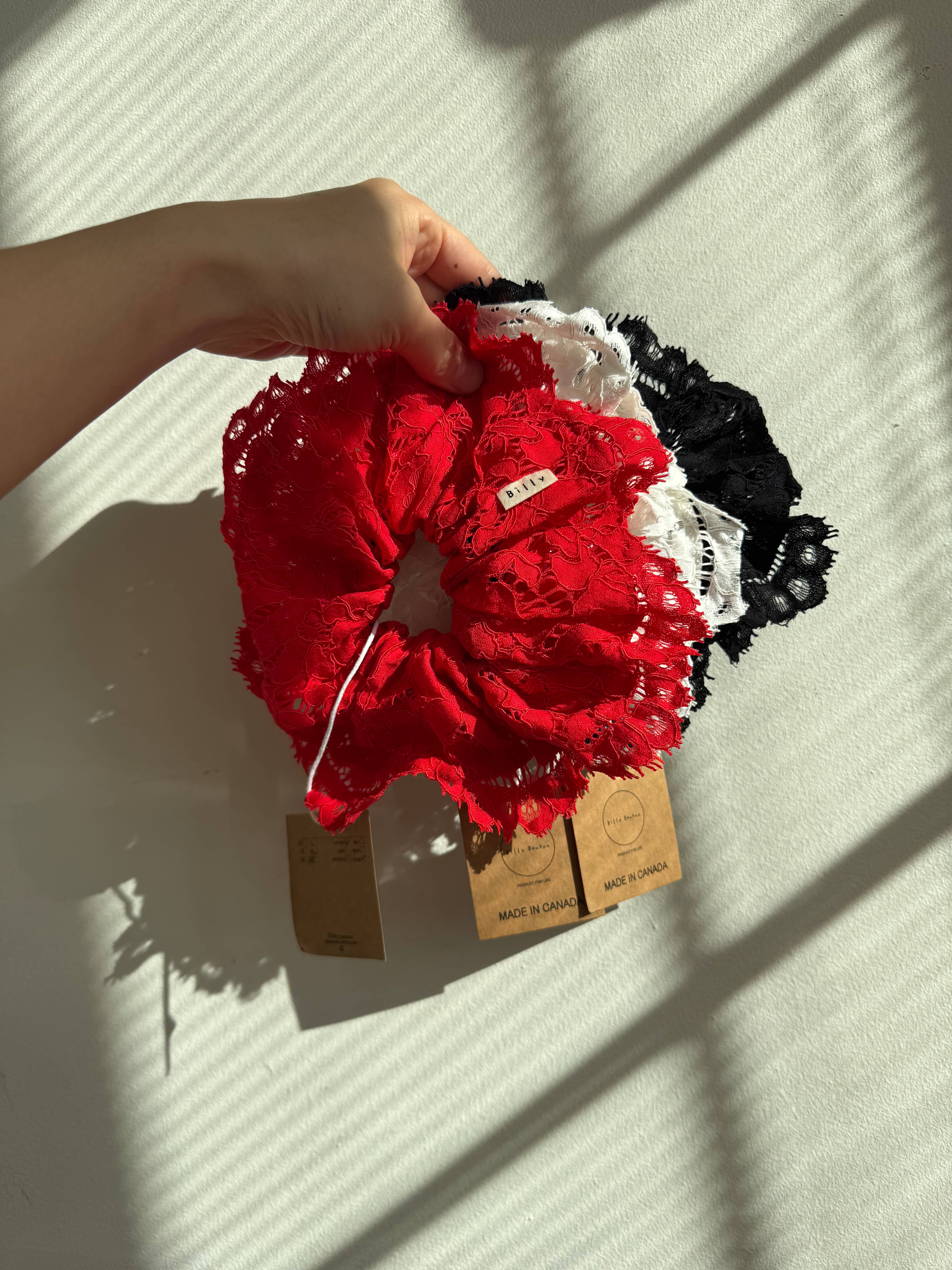 Billy Bamboo – wholesale Scrunchie - Women’s – LACE SCRUNCHIES - neutral12