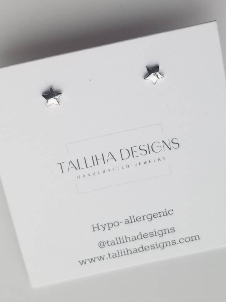 Pendientes chapados en latón Micro Star de 5 mm para venta al por mayor de Talliha Designs