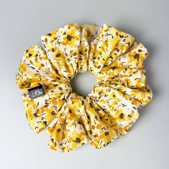Cotton Scrunchie in Golden Petal for wholesale by B. LUVV & CO.