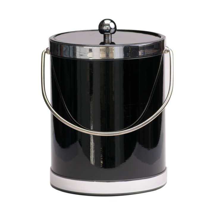 Black Patten with Dual Silver Bands 5 qt. for wholesale by MR. ICE BUCKET, LLC.