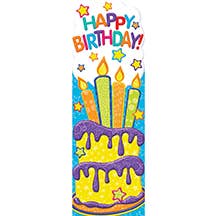 Color My World Happy Birthday Bookmark for wholesale by Eureka School Products