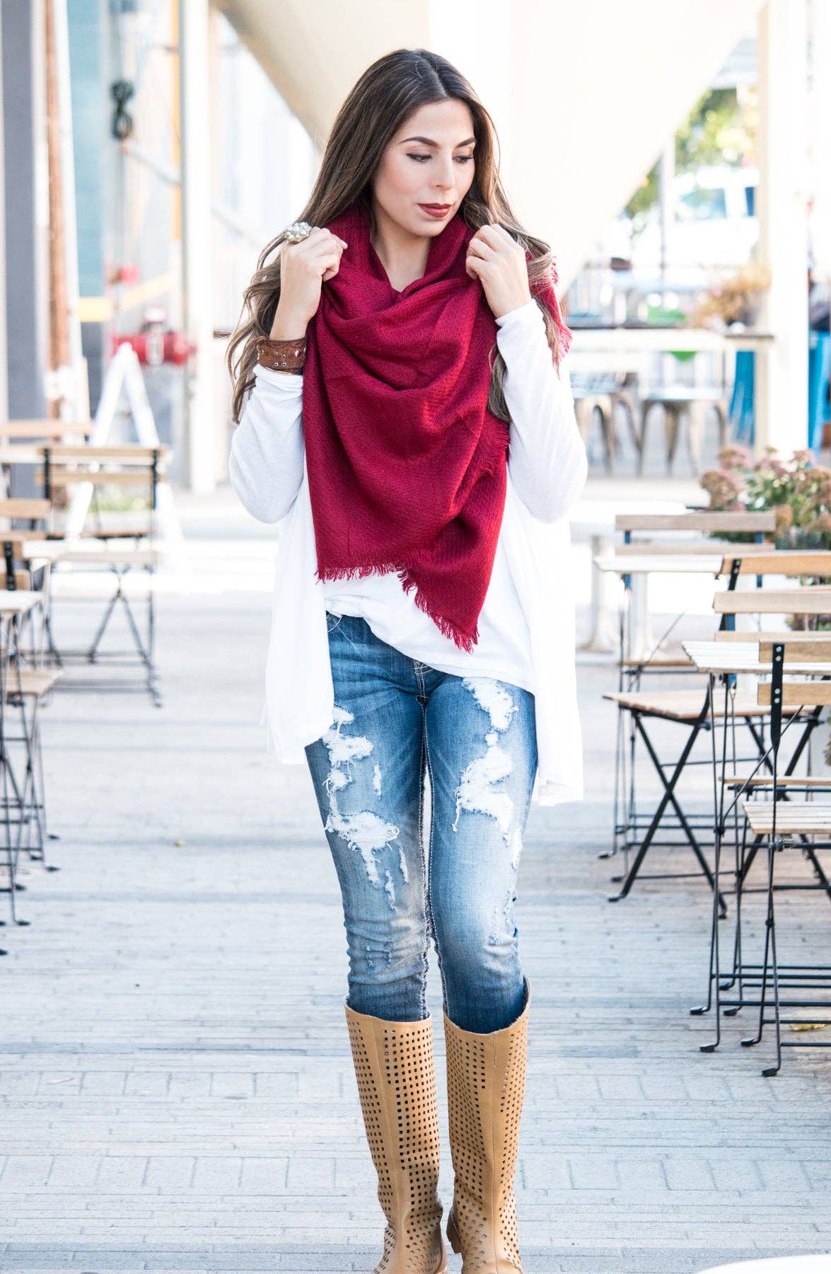 Wholesale Cashmere Blend Blanket Scarf for your store Faire